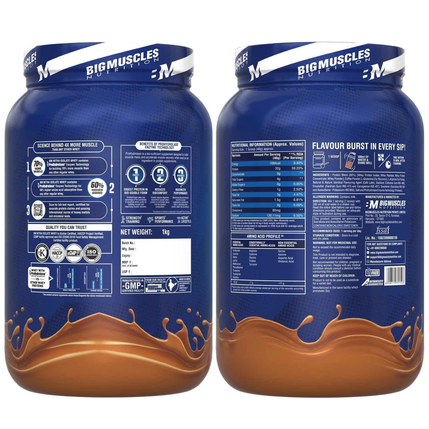 Big Muscles Nutrition Nitra Isolate Whey Protein Big Muscles Nutrition