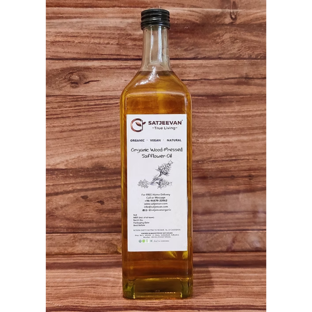 Satjeevan Organic Wood-Pressed Safflower Oil - Safuron