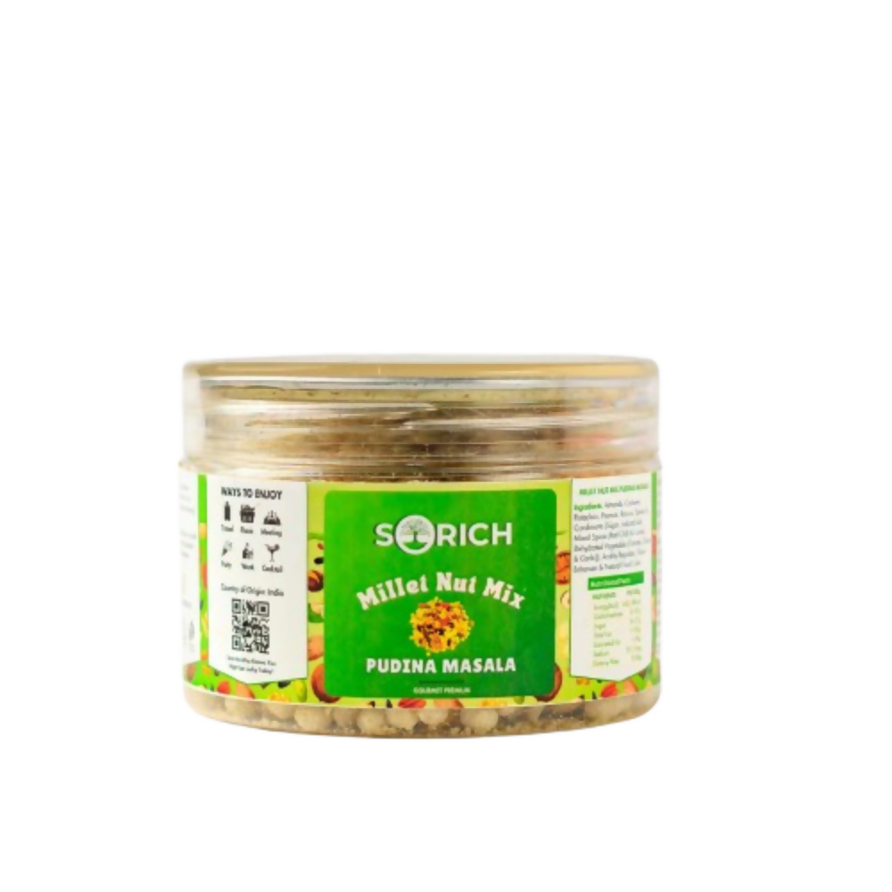 Sorich Organics Millet Nut Mix – Pudina Masala Crunchy & Healthy Snack - Safuron