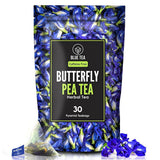 Blue Tea Butterfly Pea Herbal Tea Bags | Anti-Oxidant Rich Herbal Flower Based Caffeine Free - No Preservatives | Detox Tea Natural Premium Herbal Tea Blue Tea