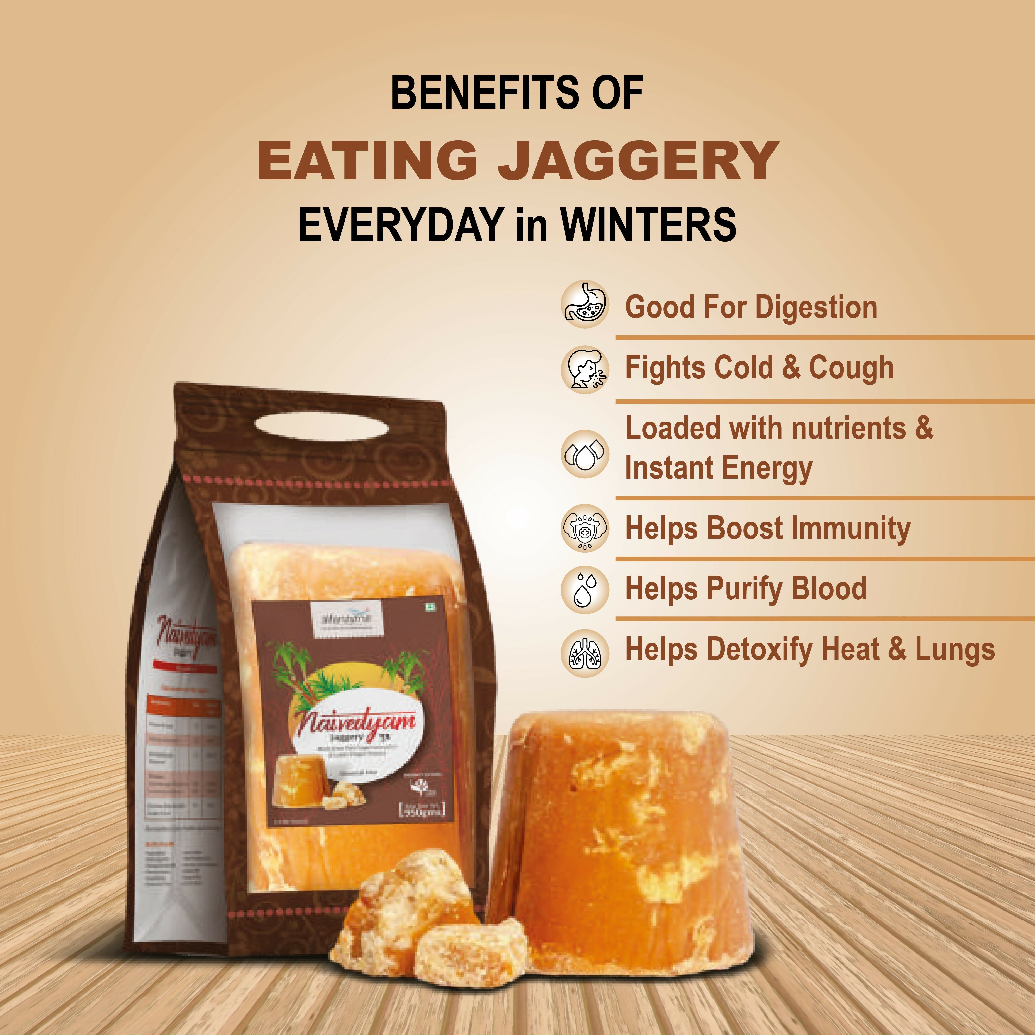 Naivedyam Chemical Free Jaggery Cubes Naivedyam