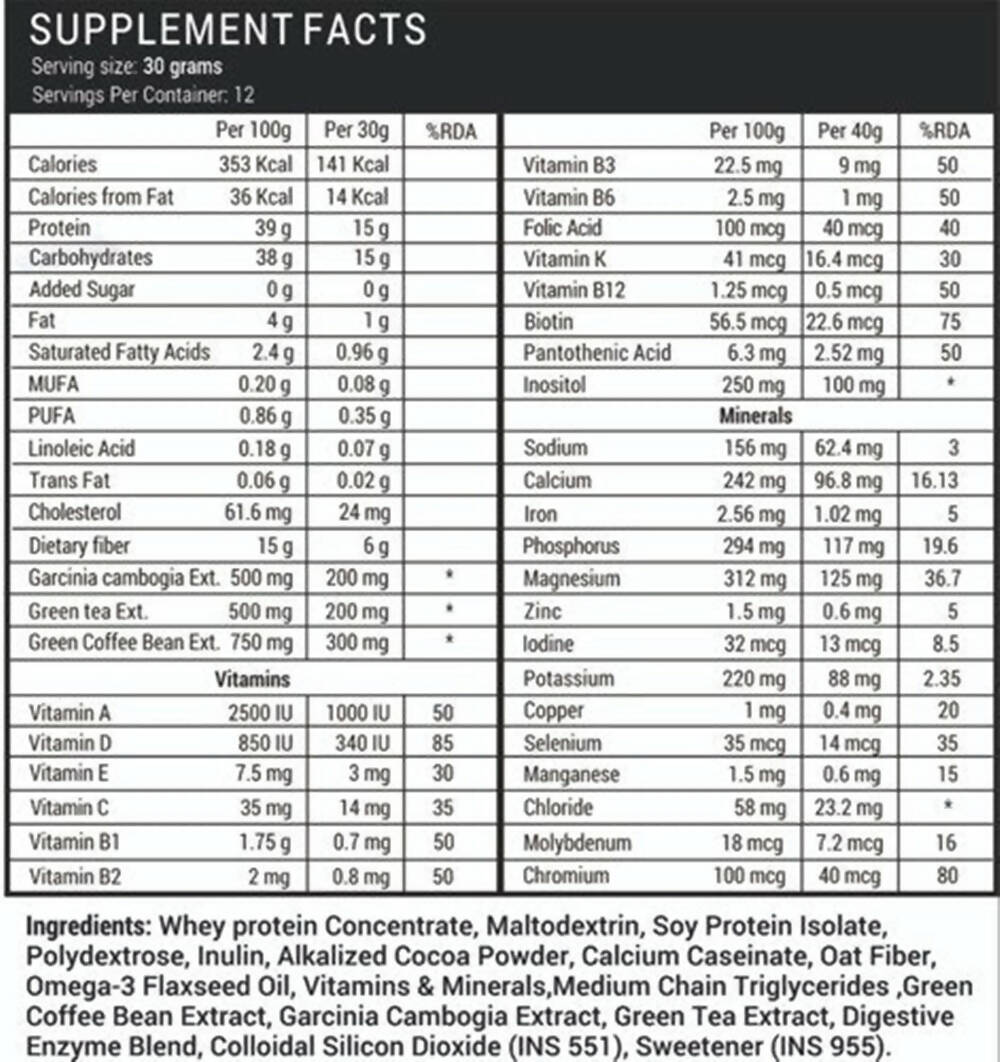 Livestamin Nutritional Meal Shake - Chocolate Flavour Livestamin