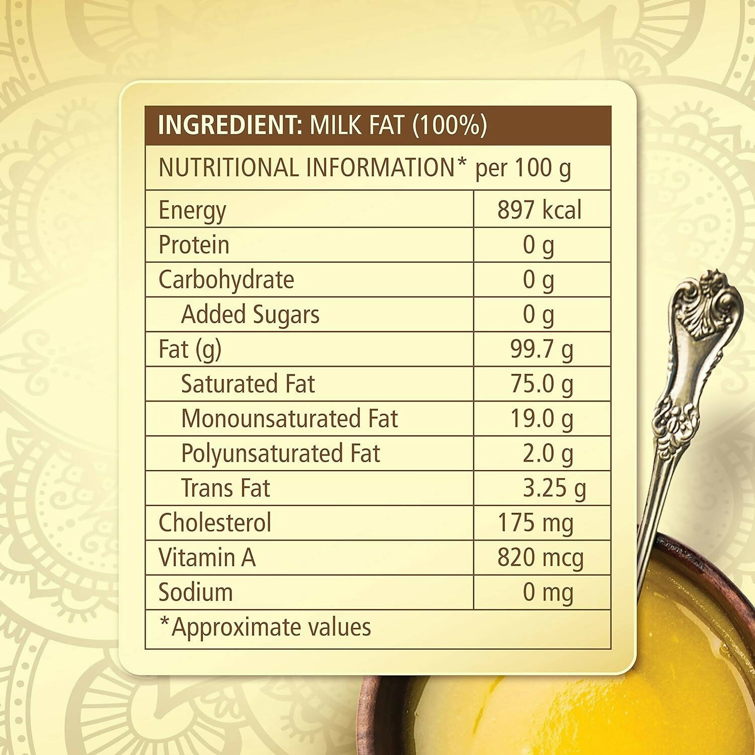 Dabur 100% Pure Daanedaar Cow Ghee | Cultured Cow Ghee | Pure and Natural Cow Ghee Dabur