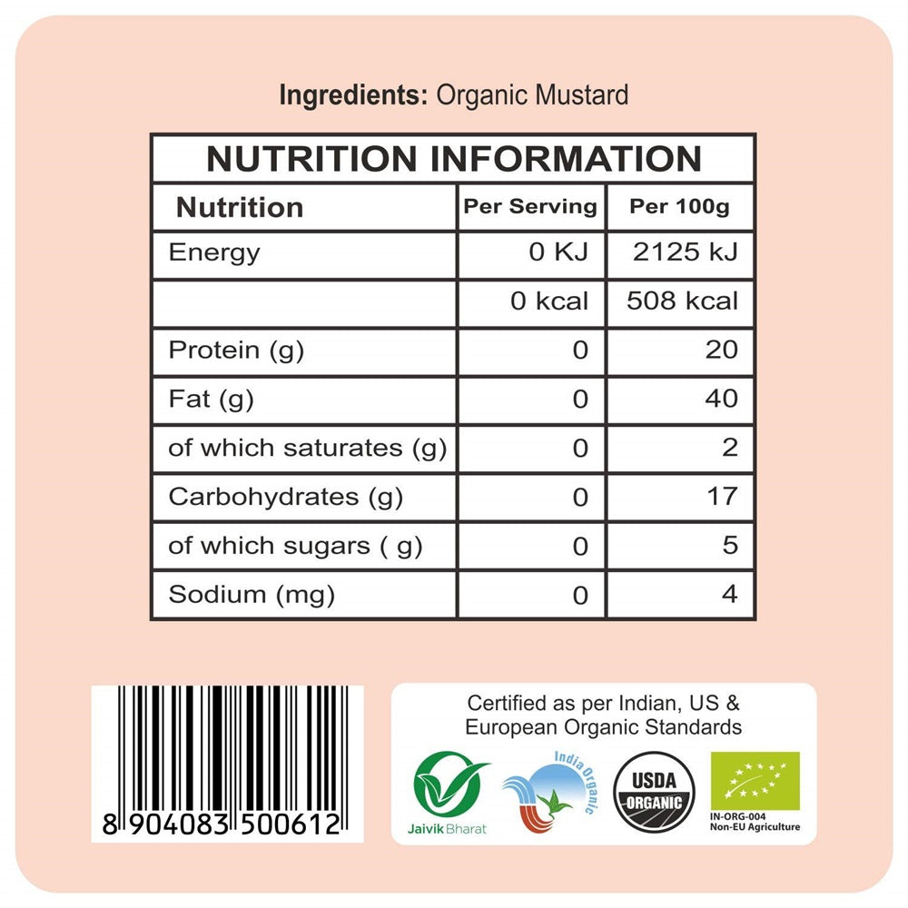 24 Mantra Organic Mustard Seeds (Small) 24 Mantra Organic