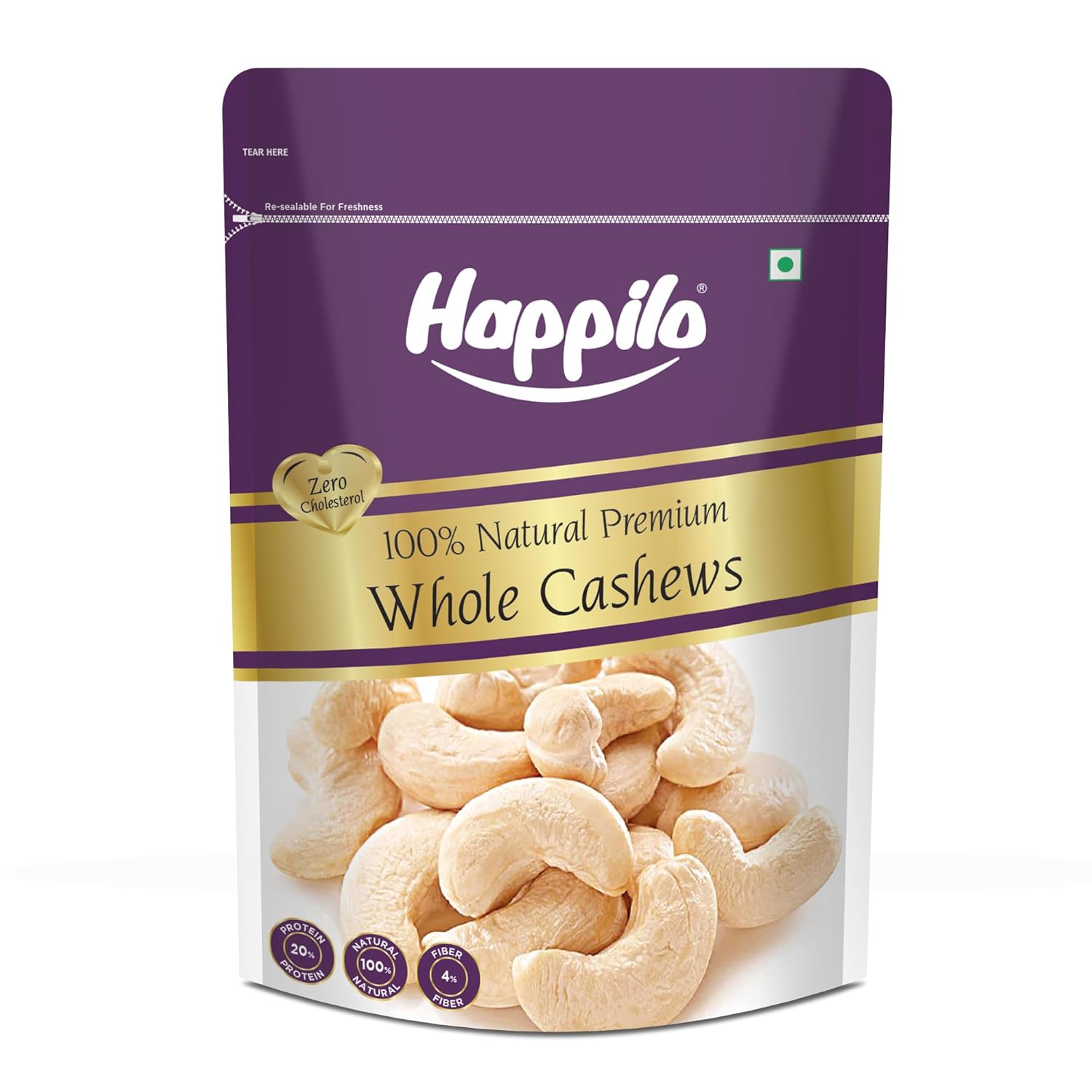 Happilo Premium Whole Cashew Nuts - Safuron