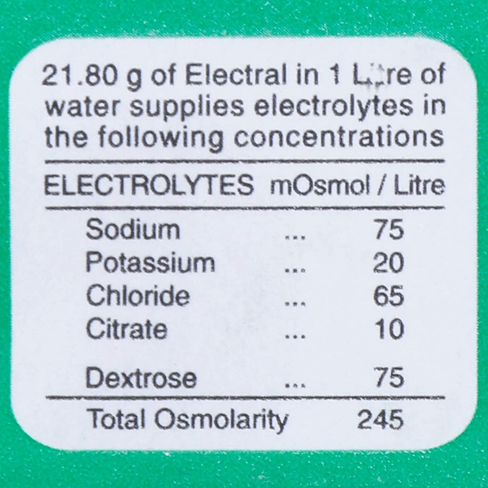 Electral Powder | Electral Oral Rehydration ORS Based on W.H.O Formula | Restore Body Fluids & Electrolytes Relieve from Dehydration, Fatigue & Weakness FDC Limited