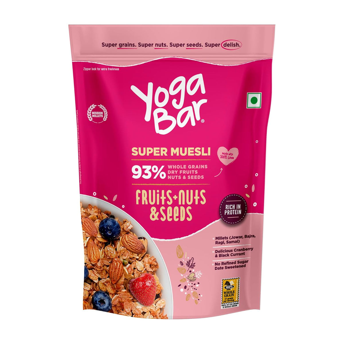 Yoga Bar Fruits, Nuts + Seeds Wholegrain Muesli - Safuron