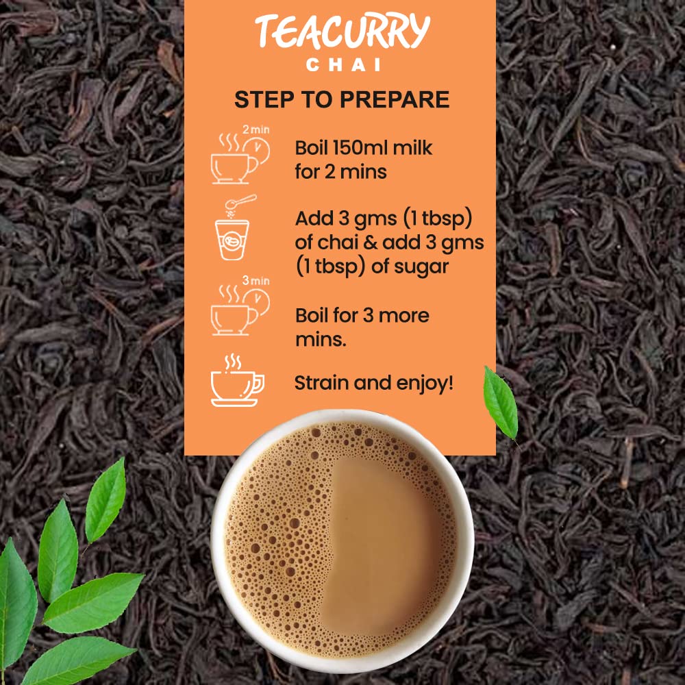 Teacurry Ginger Instant Tea Premix - Premium Ginger Premix Tea with Real Ginger Teacurry