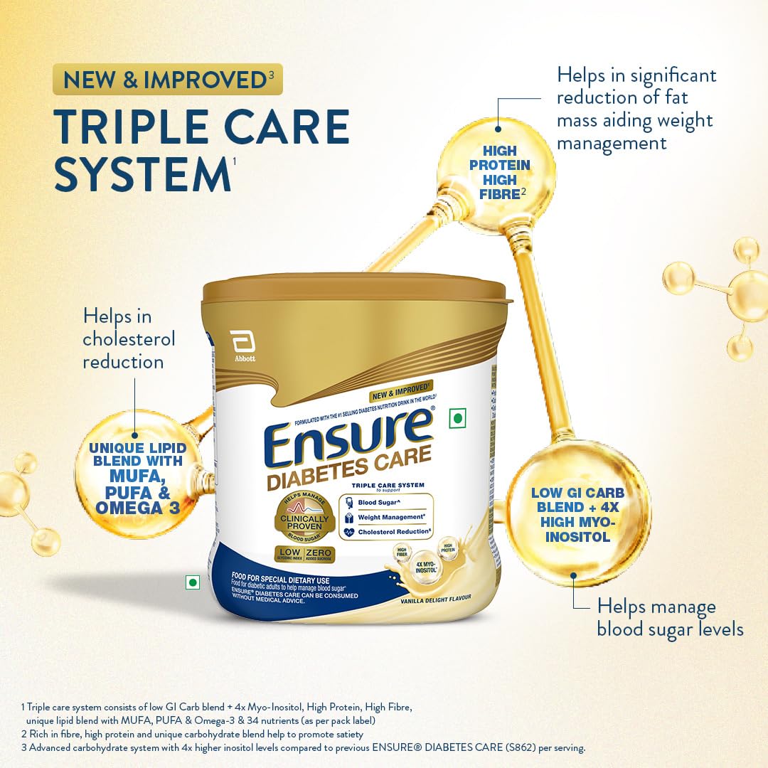 Ensure Diabetes Care Powder Vanilla Flavour - Sugar Free Health Drink Ensure