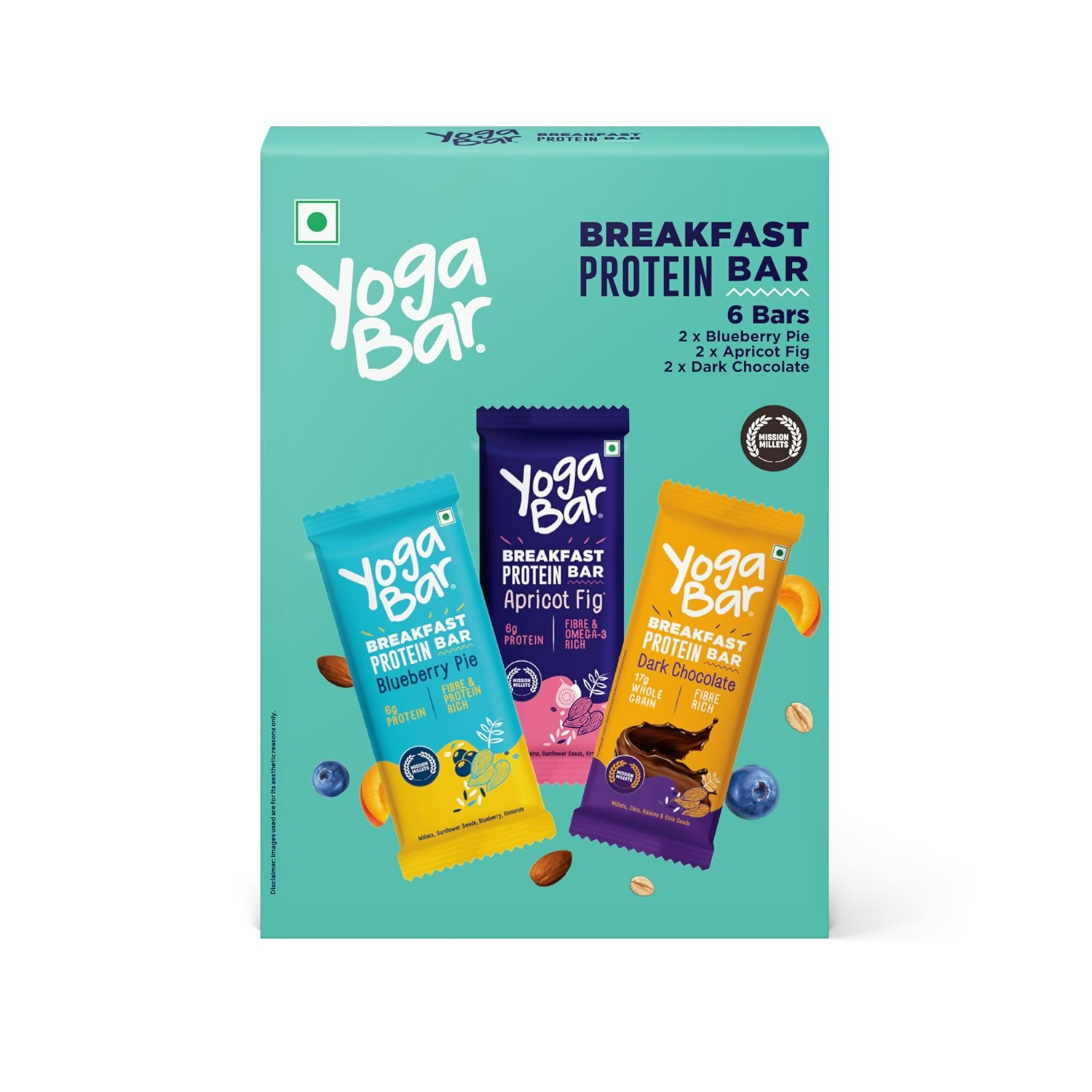 Yoga Bar Protein Variety Pack, Breakfast Protein Bars & Choco Peanut Butter Minis Yoga Bar