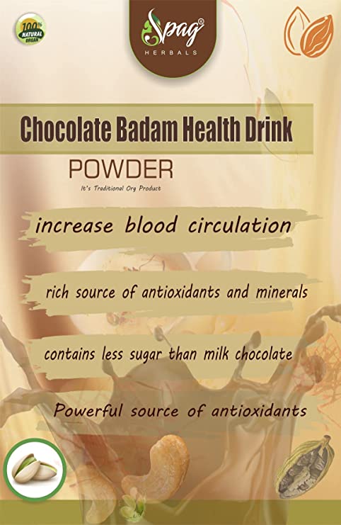 Spag Herbals Chocolate Badam Health Drink Instant Premix Powder Spag Herbals