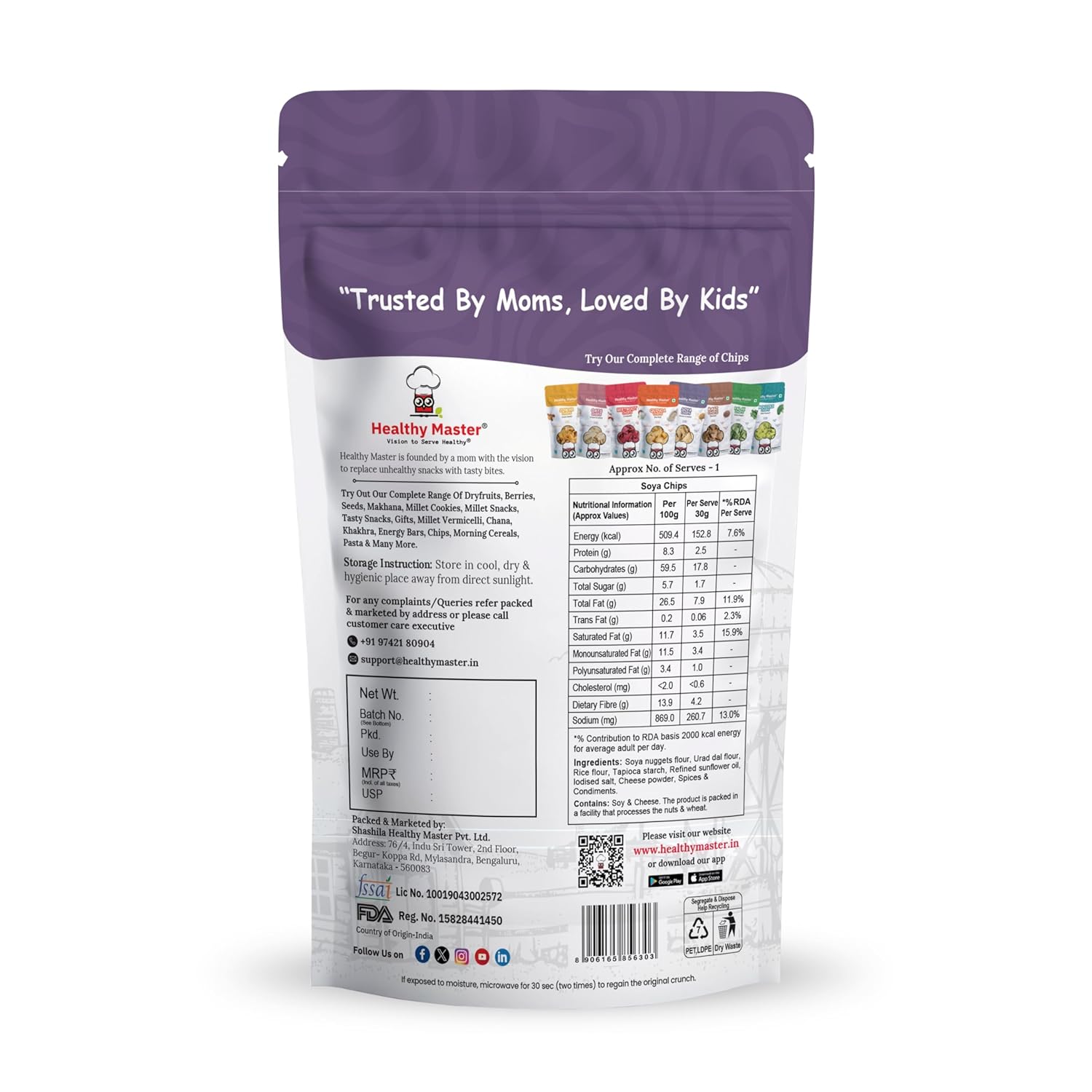 Healthy Master Light & Crispy Soya Chips Healthy Master