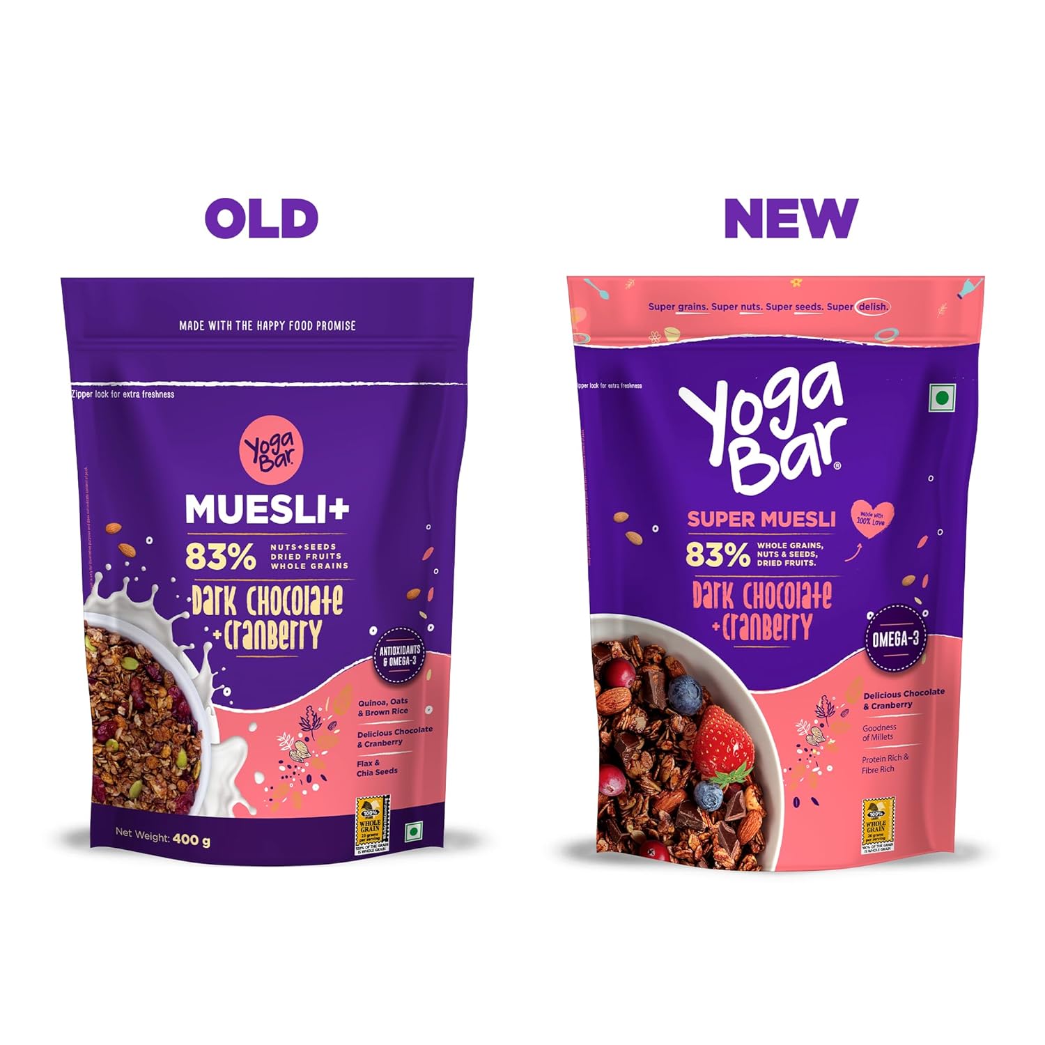Yoga Bar Dark Chocolate + Cranberries Muesli Yoga Bar