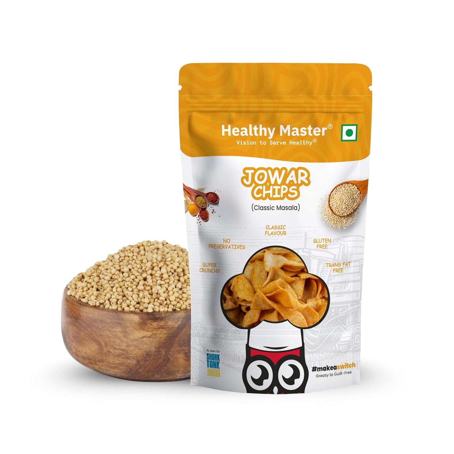Healthy Master Light & Crispy Jowar Chips | Millet Snacks - Safuron