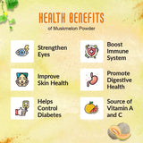 Nattfru Muskmelon Juice Powder - 90g (3 Packs X 30g each- Inside) Nattfru