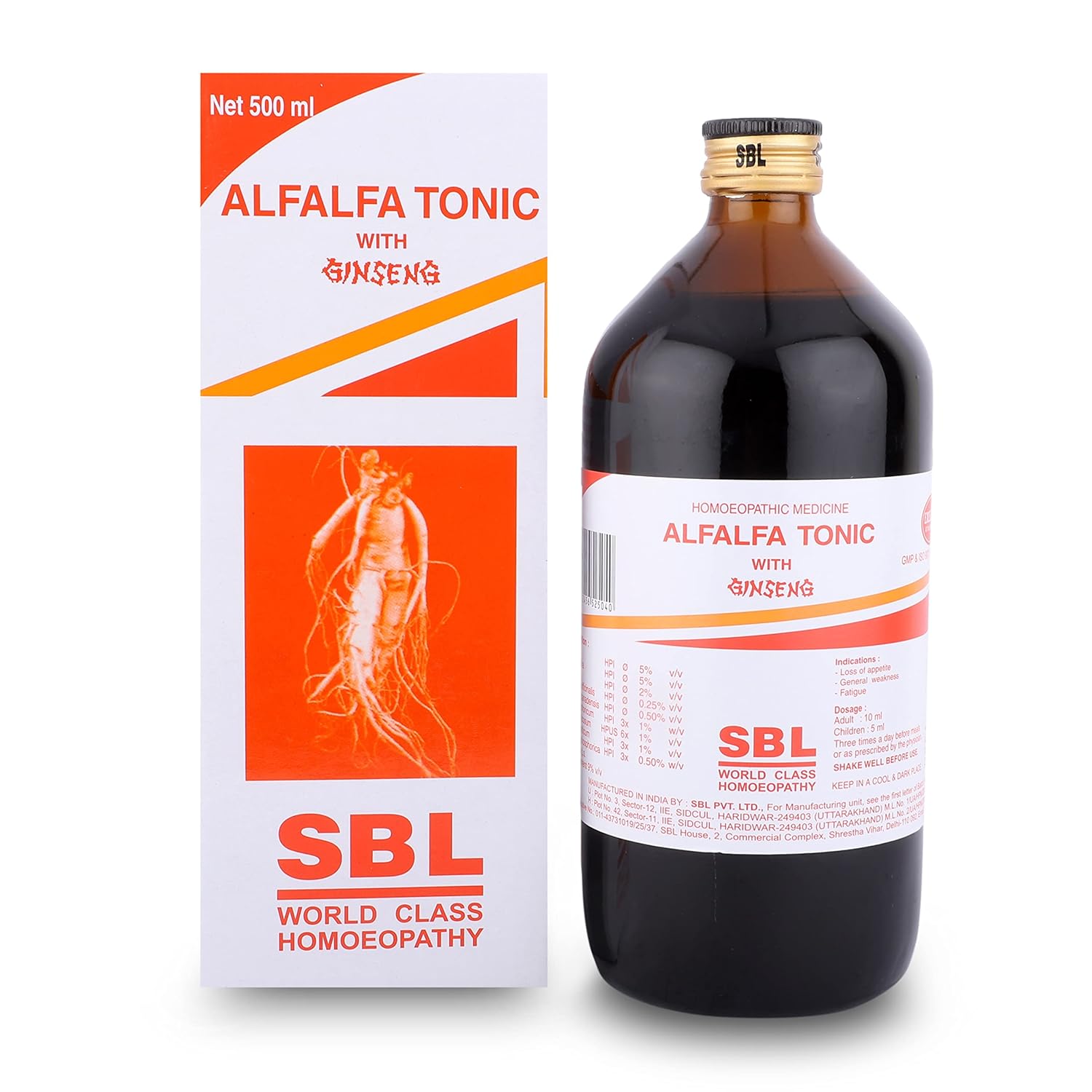 SBL Homeopathy Alfalfa Tonic with Ginseng - Safuron
