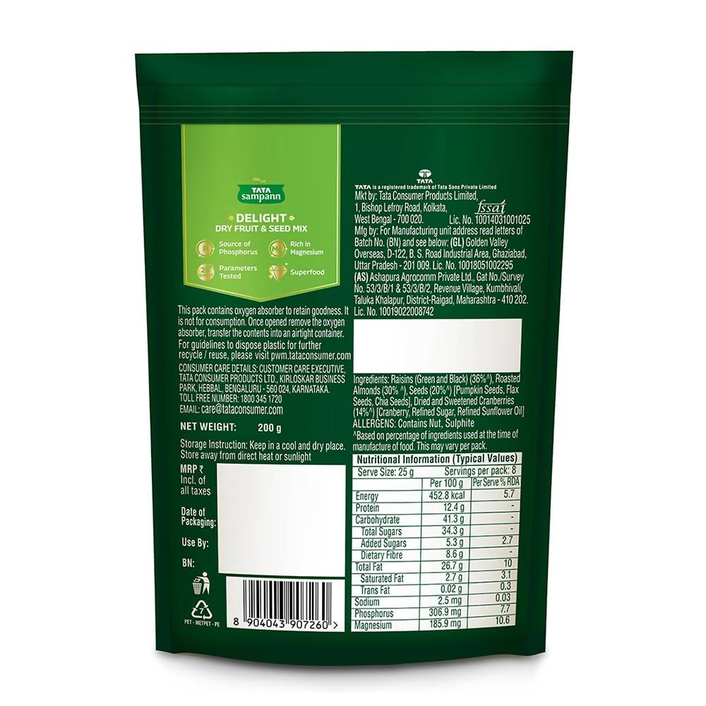 Tata Sampann Delight Dry Fruit & Seed Mix Tata