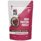 MuscleBlaze Fit High Protein Muesli - Dark Chocolate & Cranberry - Safuron