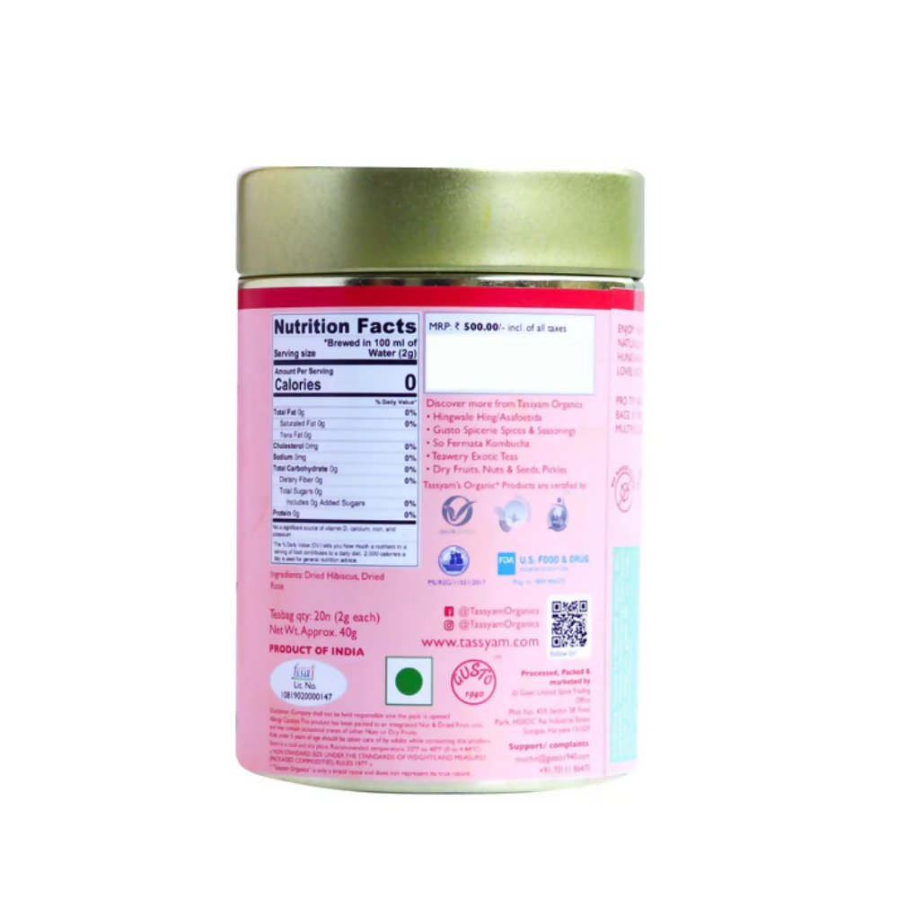 Tassyam Organics Red Piroska Biodegradable Teabags Tassyam Organics