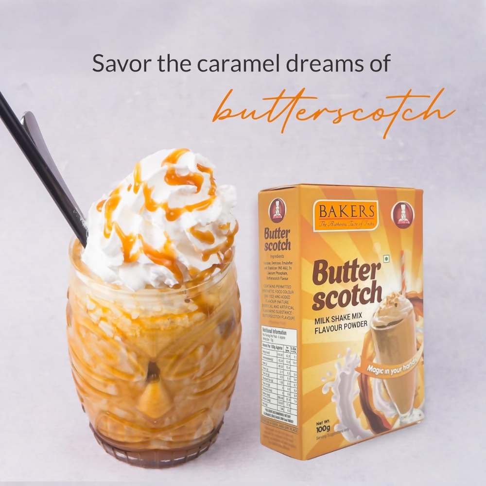 BAKERS Premium Milk Shake Mix - Chocolate, Butterscotch, Mango & Pista BAKERS