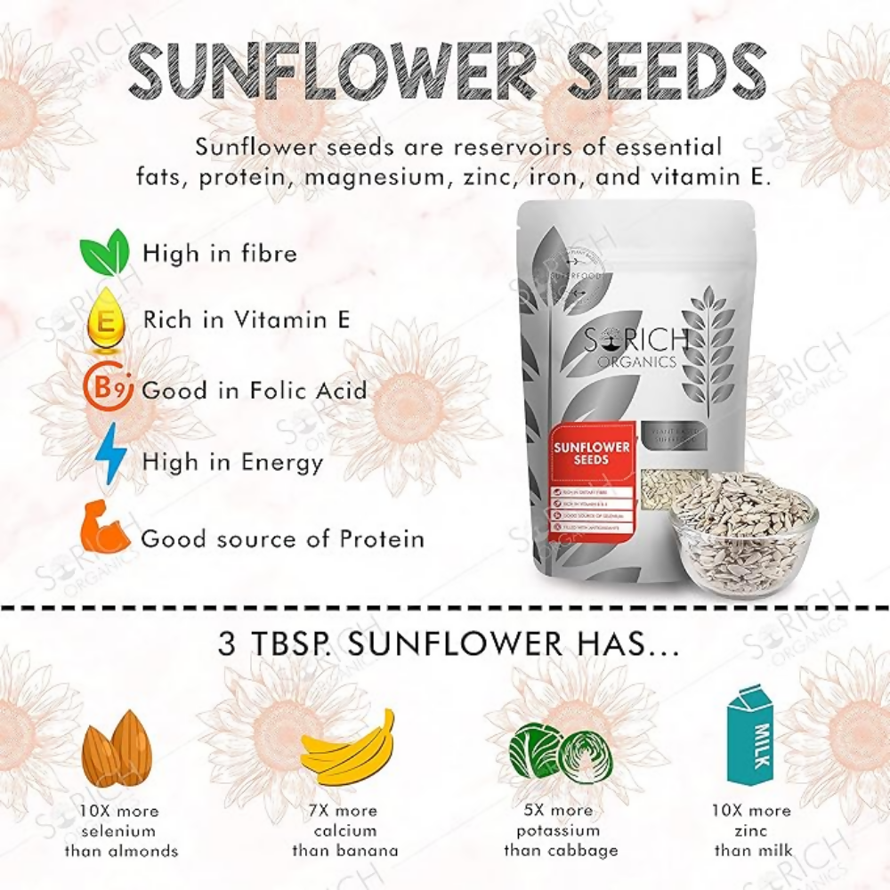 Sorich Organics Raw Flax Seeds & Sunflower Seeds Superfood Combo Sorich