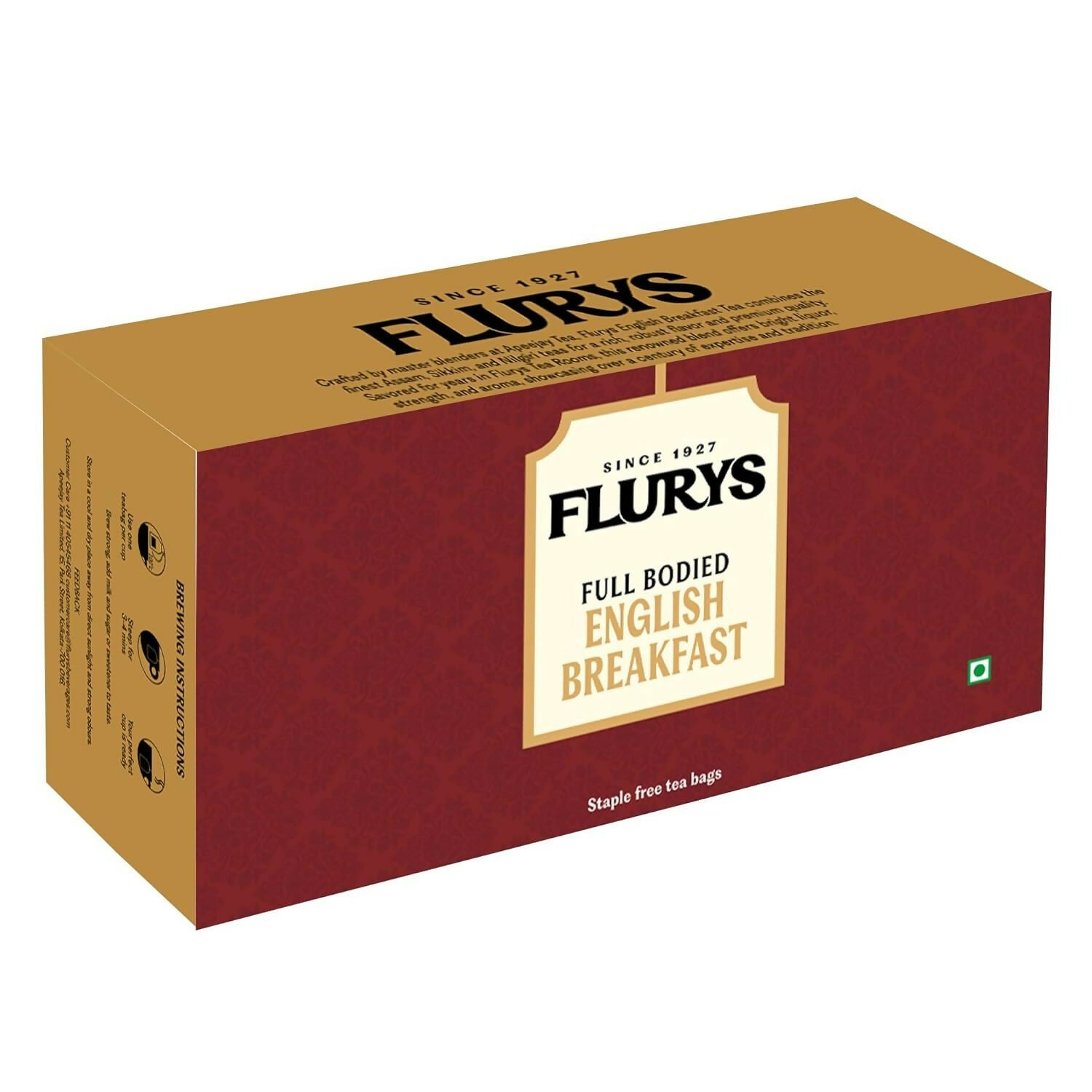 Flurys Distinctive English Breakfast Black Tea Bags Flurys