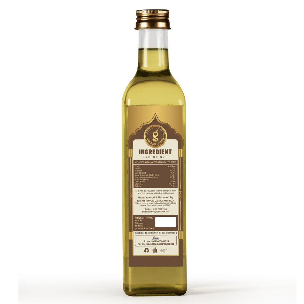 Giramritphal Kachi Ghani Cold Pressed Ground Nut Oil Giramritphal