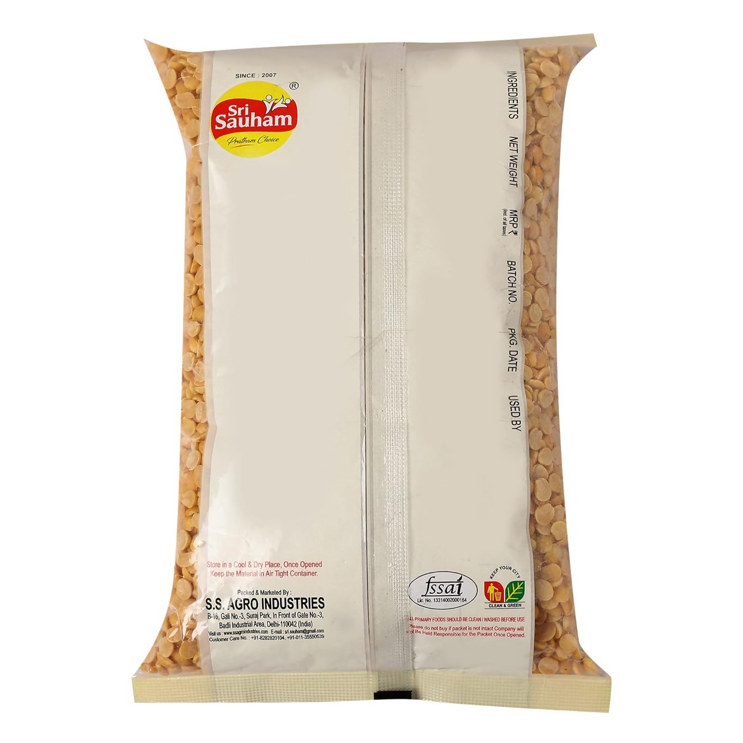 Sri Sauham Premium Unpolished Toor Dal Sri Sauham