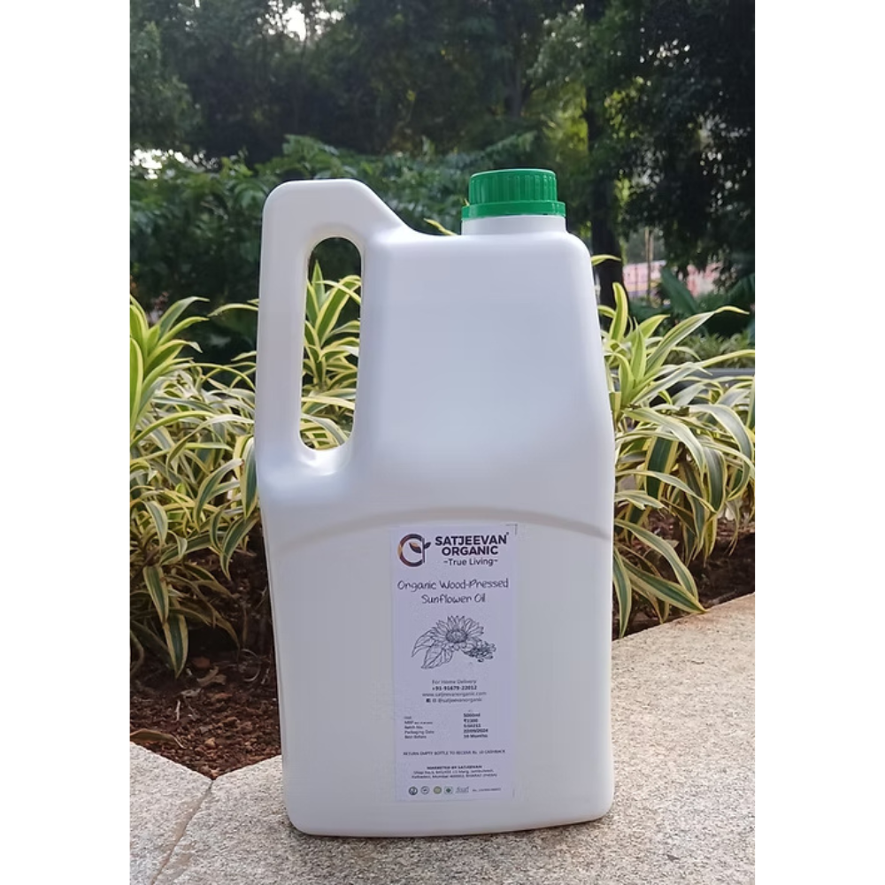 Satjeevan Organic Wood-Pressed Sunflower Oil Satjeevan