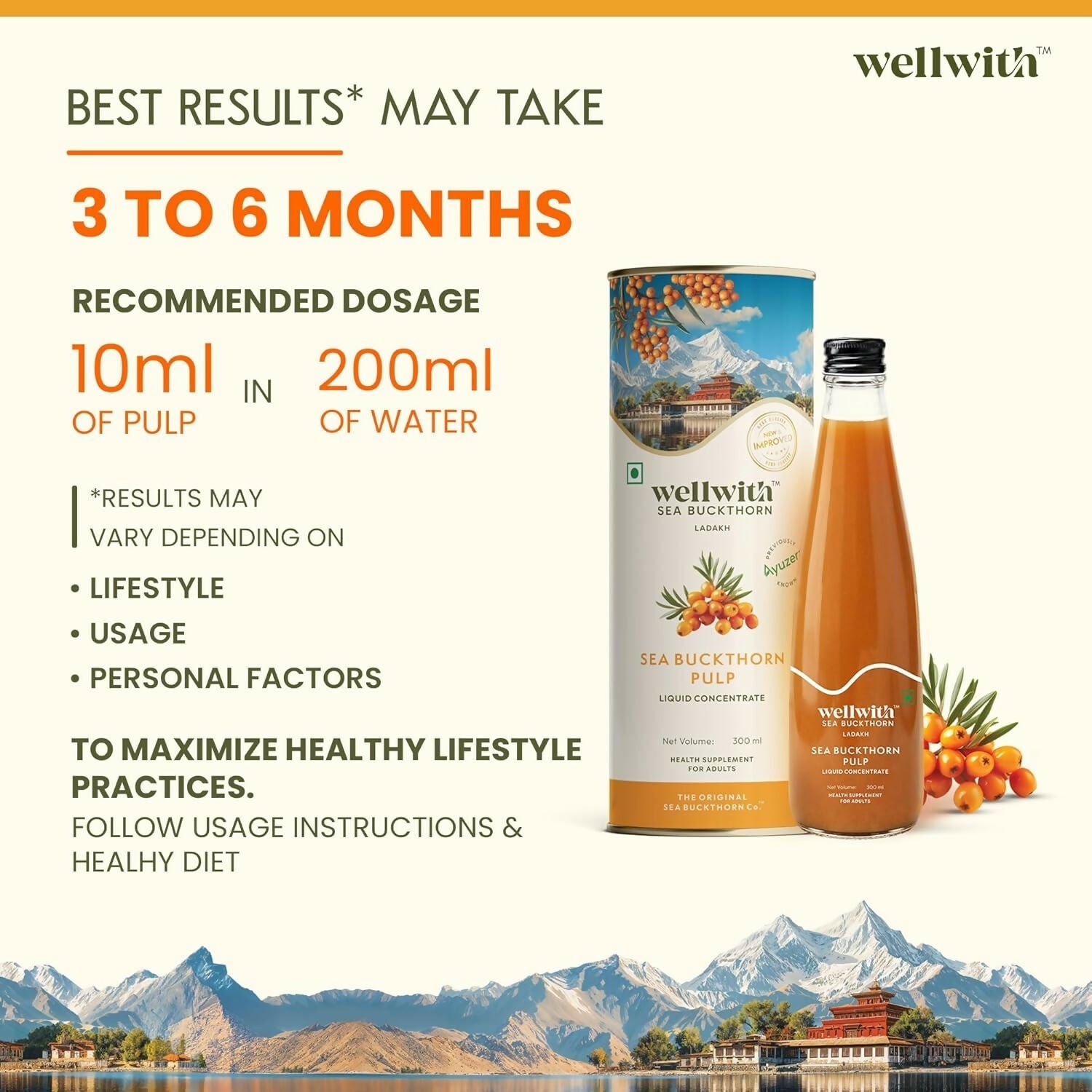 Wellwith Himalayan Sea Buckthorn Pulp Wellwith