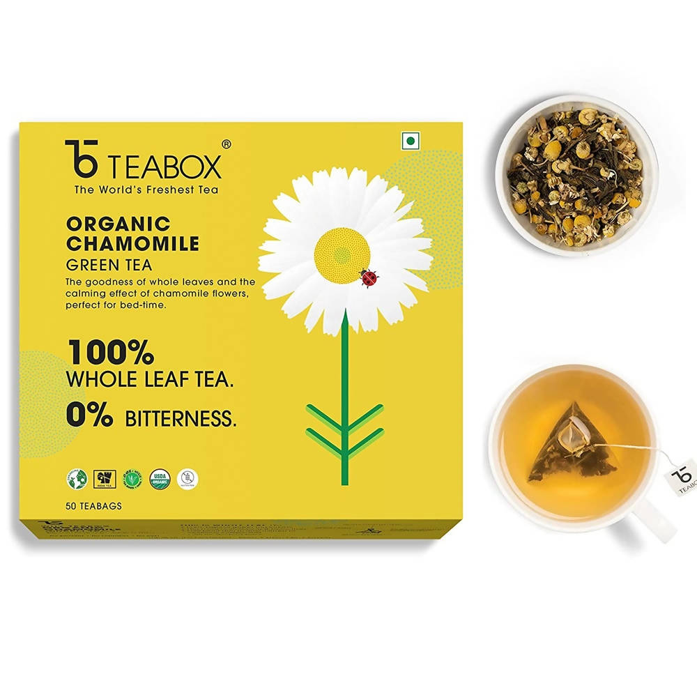 Teabox Organic Chamomile Green Tea Bags Teabox