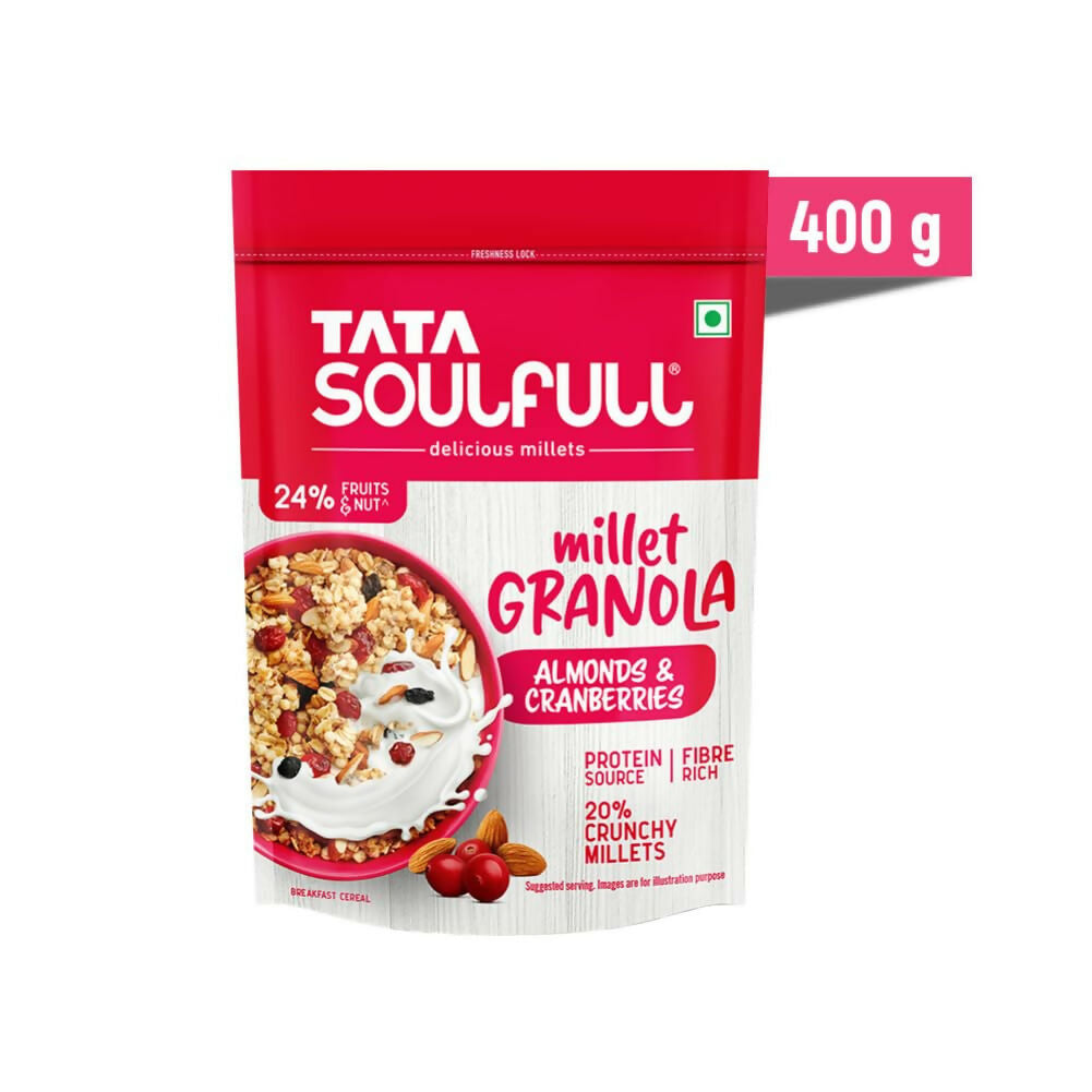 Tata Soulfull Millet Granola (Almonds & Cranberries) Tata Soulfull