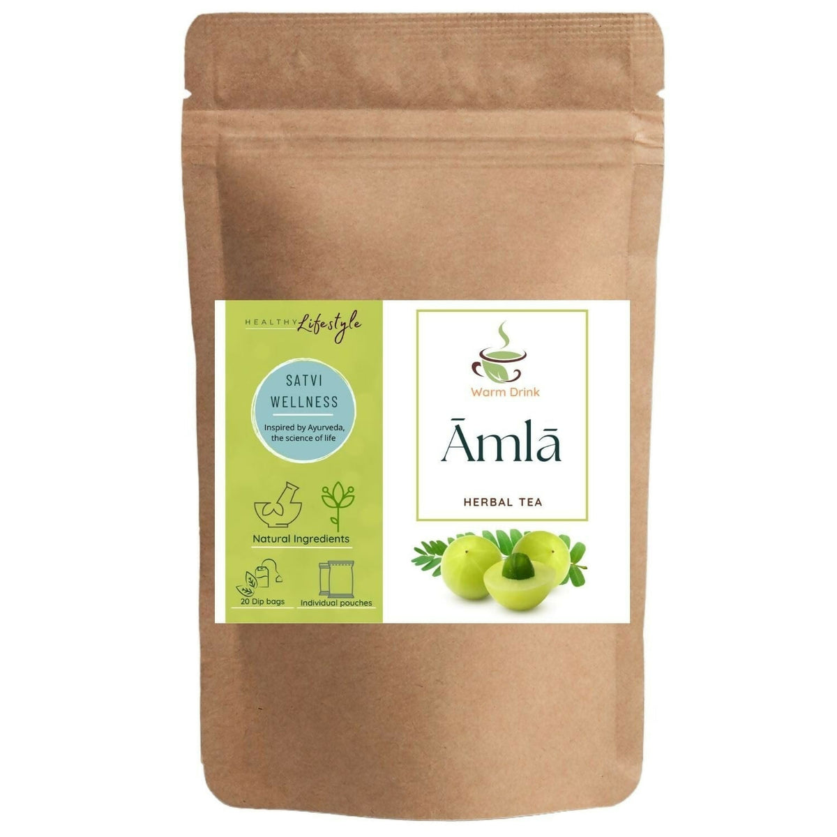 Satvi Wellness Amla Tea | Indian Gooseberry Tea Bags Satvi Wellness