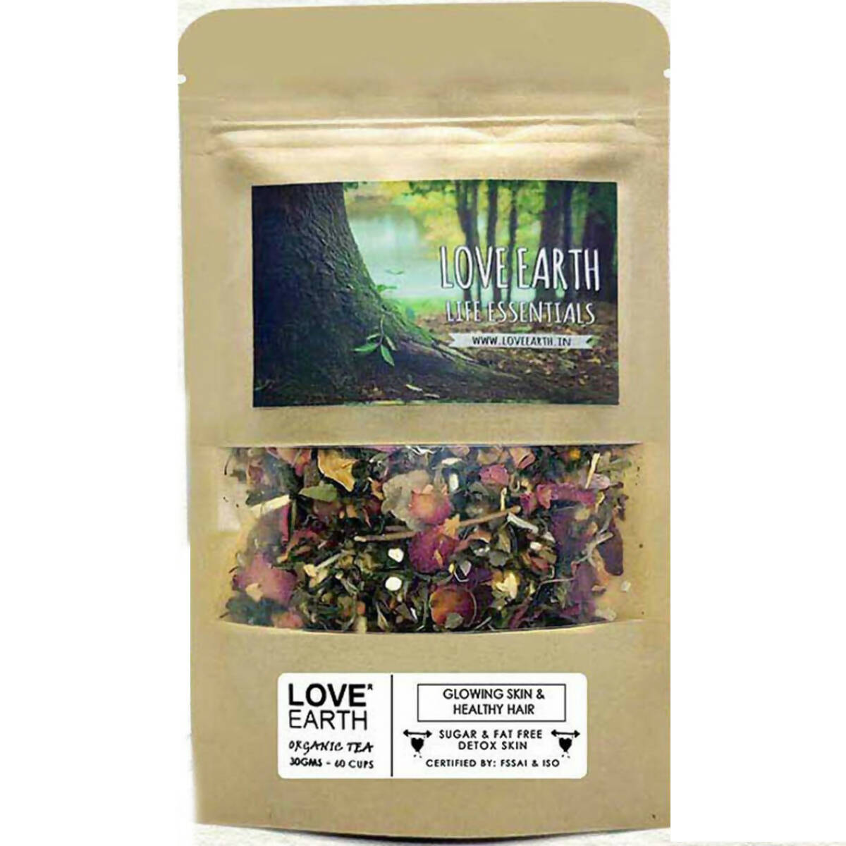 Love Earth Life Essentials Organic tea (Glowing Skin & Healthy Hair) - Safuron