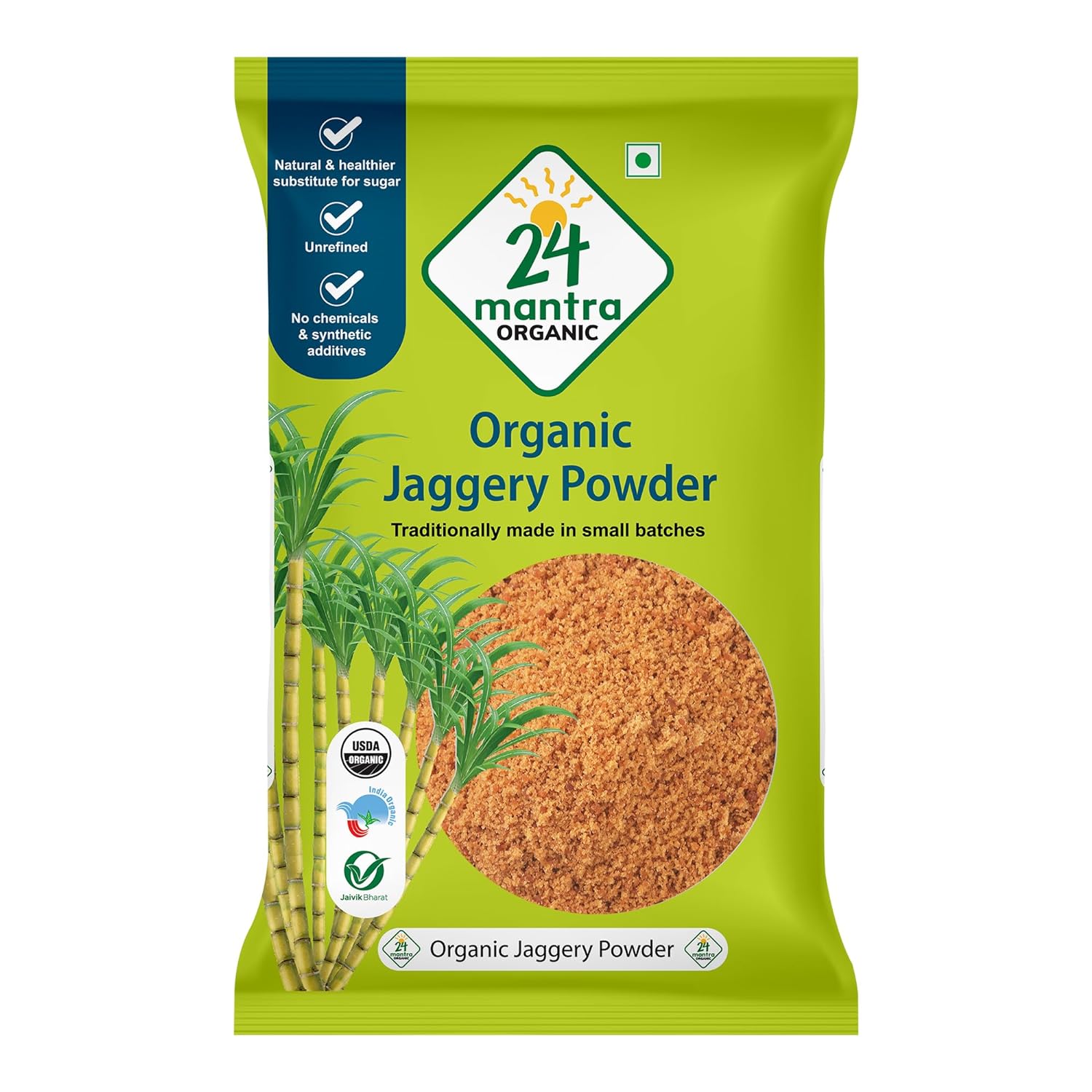 24 Mantra Organic Jaggery Powder - Safuron