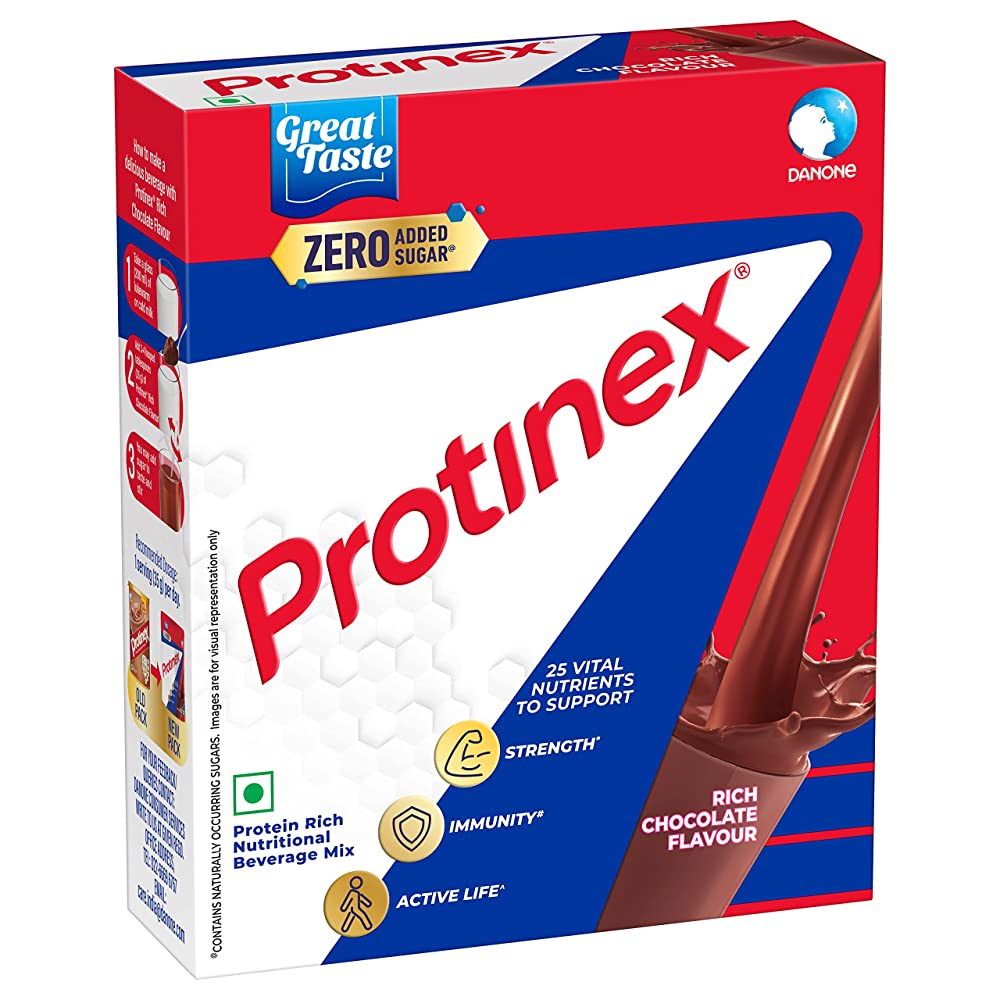 Protinex Powder - Health Supplement And Nutritional Protein Mix For Adults | Rich Chocolate Flavor Protinex Jar | Support Strength, Immunity & Active Life Protinex