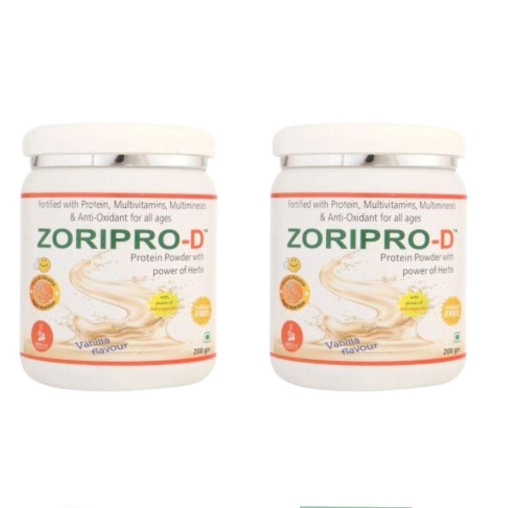 Zorilla Life Science Zoripro-D Protein Powder - Vanilla I Fortified with Protein I Multivitamin I Multimineral I Protein Powder with power of Herbs I Milk Protein with Power of Ashwagandha - Safuron