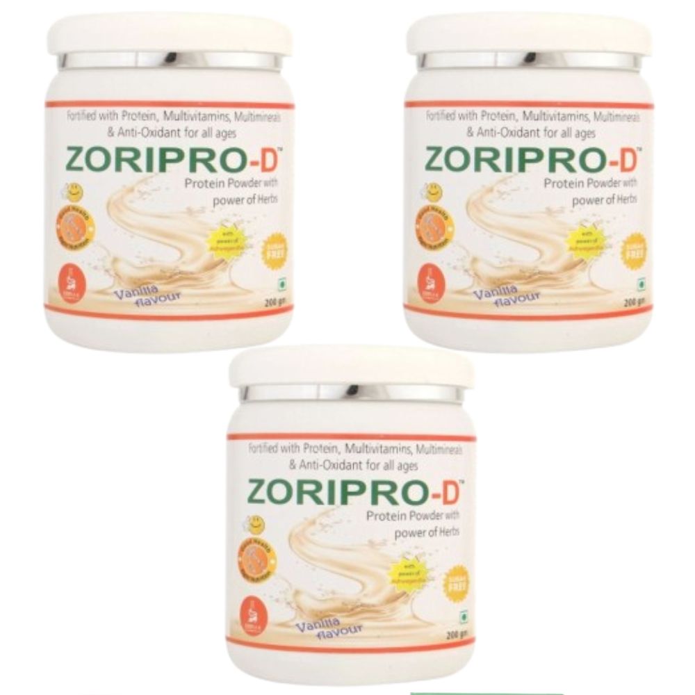 Zorilla Life Science Zoripro-D Protein Powder - Vanilla I Fortified with Protein I Multivitamin I Multimineral I Protein Powder with power of Herbs I Milk Protein with Power of Ashwagandha - Safuron