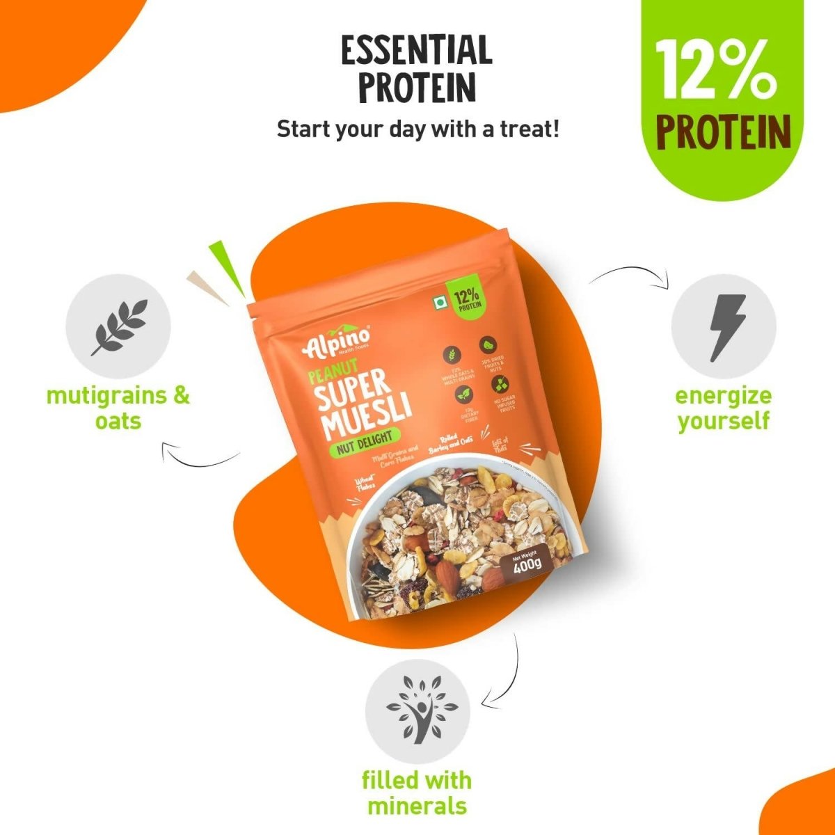 Alpino High Protein Super Muesli Nut Delight Alpino