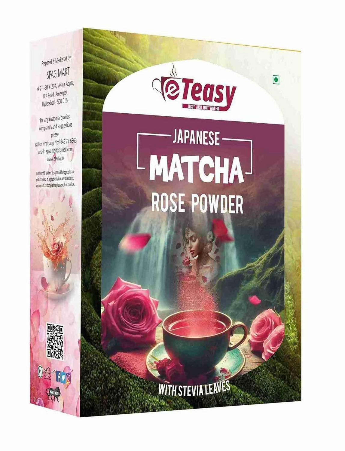 Eteasy Matcha Green Rose Petals Lemon Herbal Tea Powder Eteasy