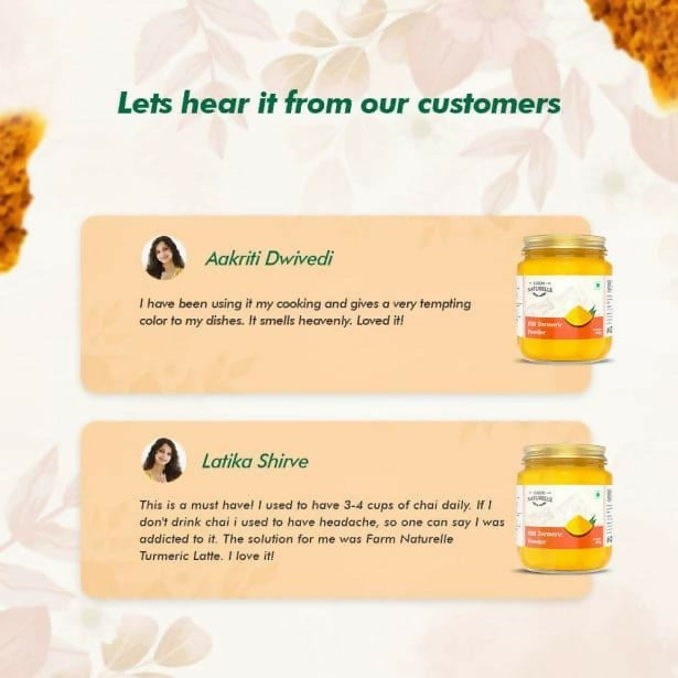 Farm Naturelle Himalayan Turmeric Powder Curcumin-Rich and Pure Farm Naturelle