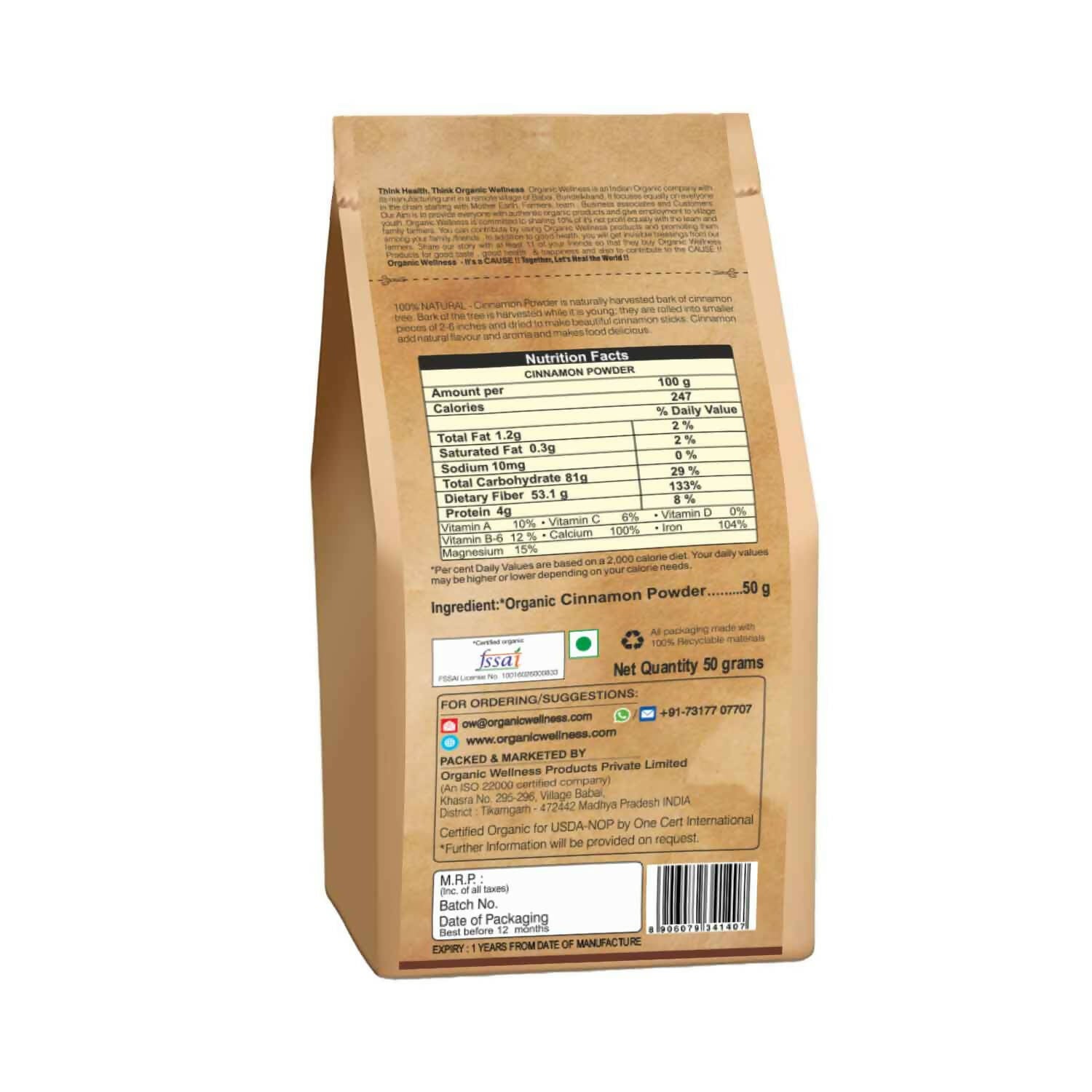 Organic Wellness Cinnamon Powder Organic Wellness