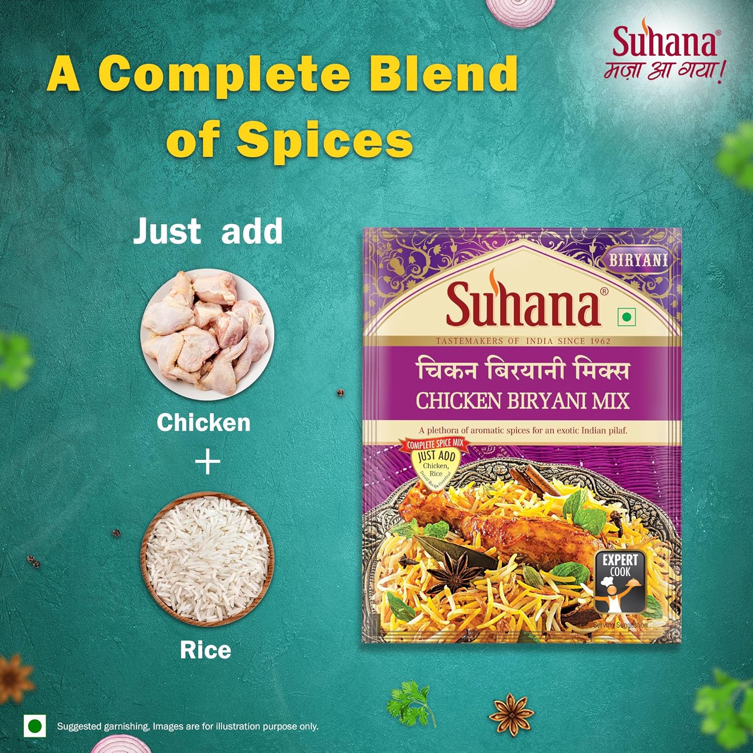 Suhana Chicken Biryani Pouch | Easy to Cook | Spice Mix Suhana Store