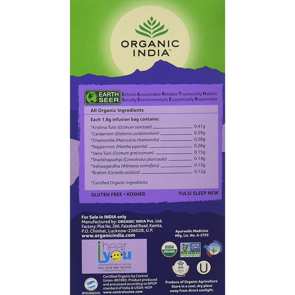 Organic India Tulsi Sleep Tea (25 Tea Bags) Organic India