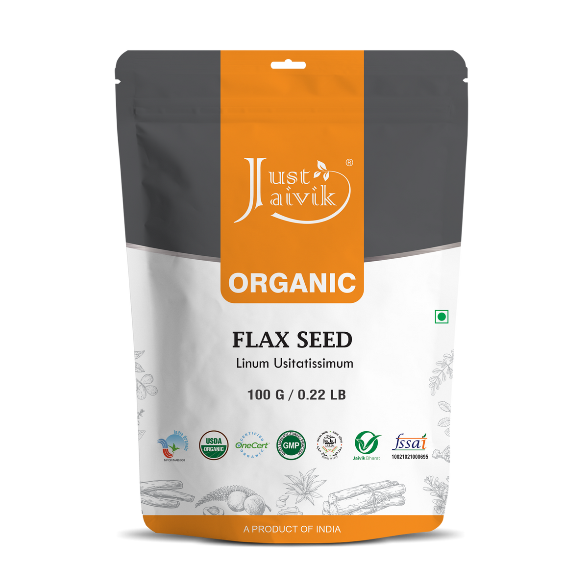Just Jaivik Organic Flax Seeds - Safuron