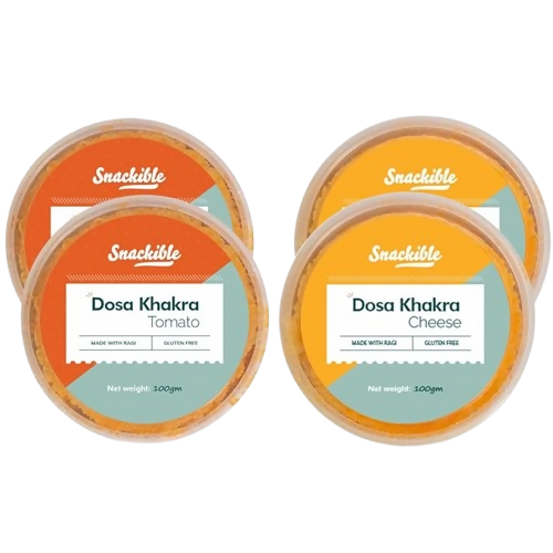 Snackible Crispy Cheese & Tomato Dosa Khakhra Combo - Safuron