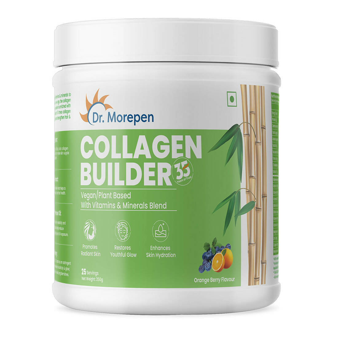 Dr. Morepen Natural Collagen Builder - Orange Berry Flavour - Safuron