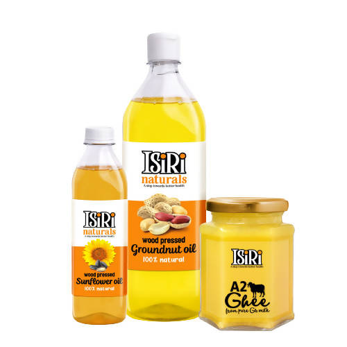 Isiri A2 Ghee + Groundnut Oil + Sunflower Oil Combo - Safuron