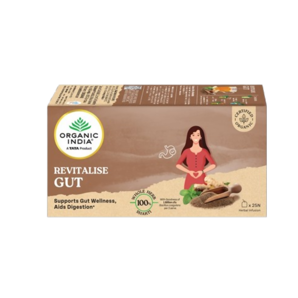 Organic India Revitalise Gut Tea Bags Organic India