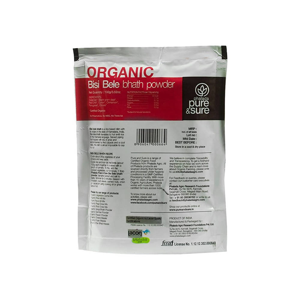 Pure & Sure Organic Bisi Bele Bhath Powder Pure & Sure
